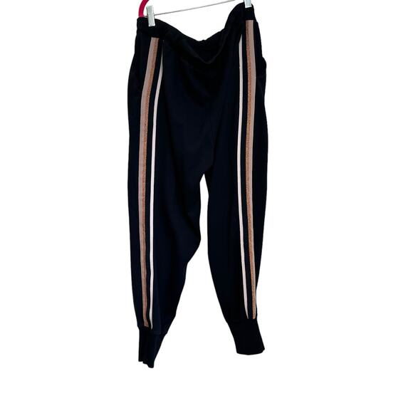 Ted Baker Navy Blue Striped Metallic Trim Aliceah Jogger sz 4=L - Picture 7 of 15